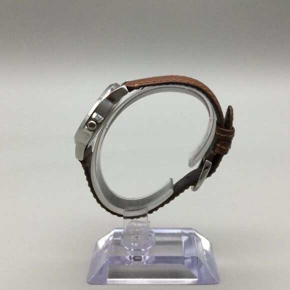 Coach Watch Women 32mm Silver Tone Logo Dial Date Leather Band New Battery main image 10